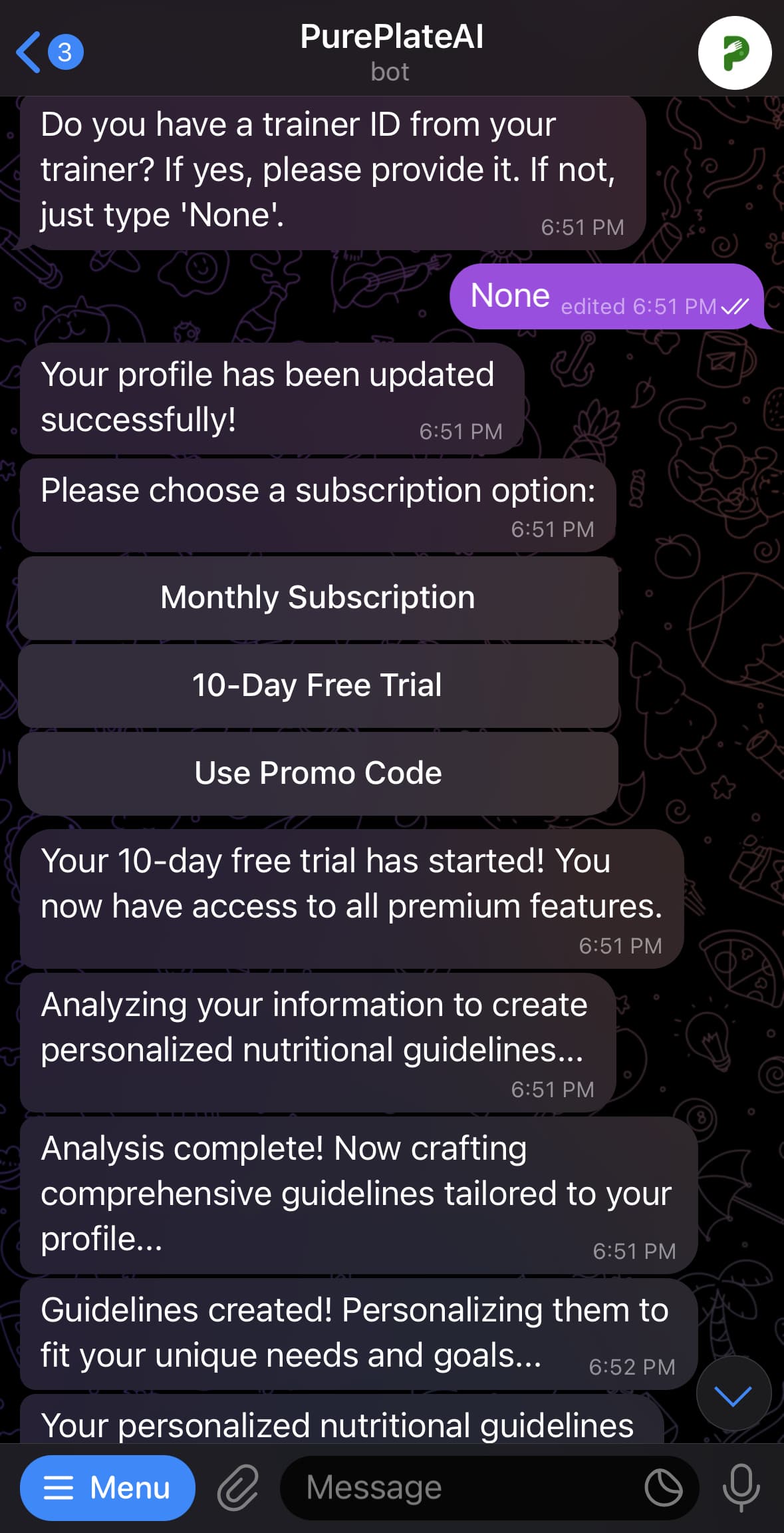 Start Your Free Trial screenshot